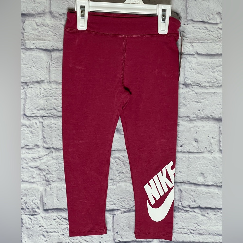 Nike Kids Stretchy Dark Pink Leggings